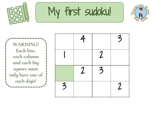 Free printable sudoku for kids.