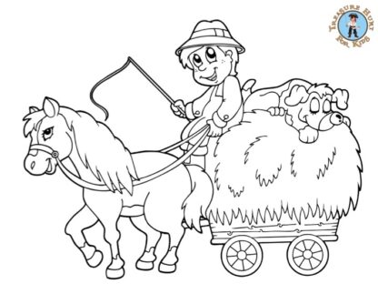 Farm coloring page