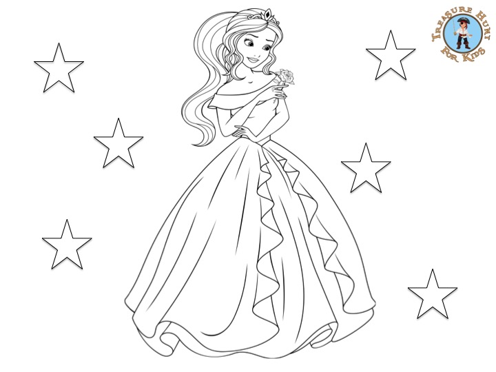 coloring pages of princess dresses