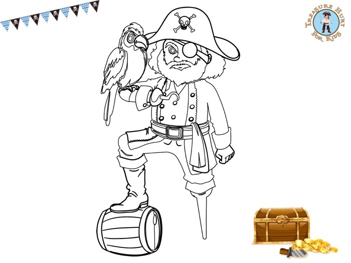 Pirate coloring games and activities for kids