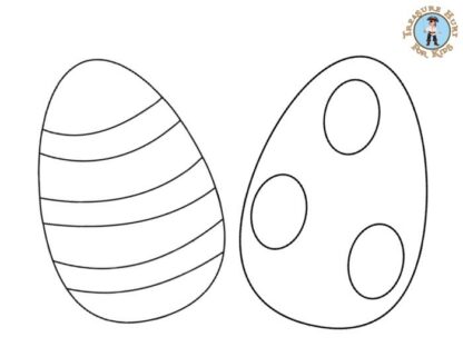Easter egg coloring page for kids to print