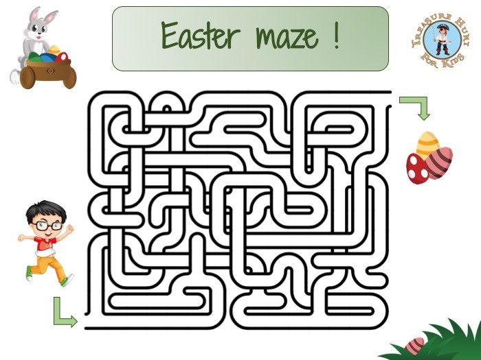 Unicorn maze Treasure hunt 4 Kids free printable game