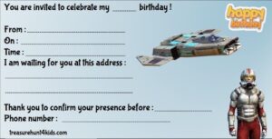 birthday party invitation to print for kids