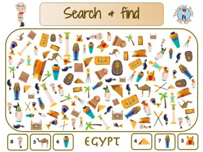 Egypt search and find to print for kids
