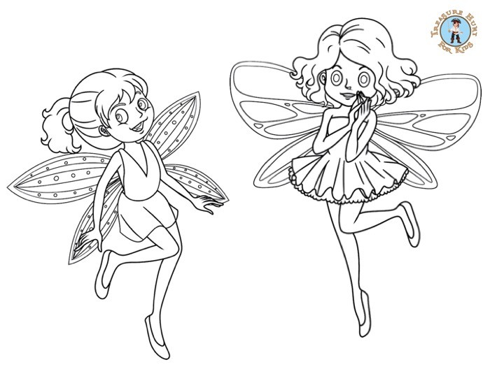 Printable fairy coloring page