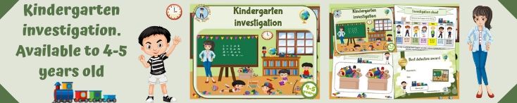 Print and play mystery game kit at the kindergarten