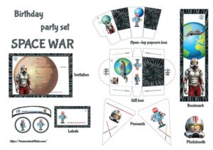 Printable birthday party set inspired by Star Wars