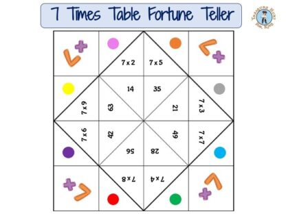 free paper fortune teller printable templates, math worksheet