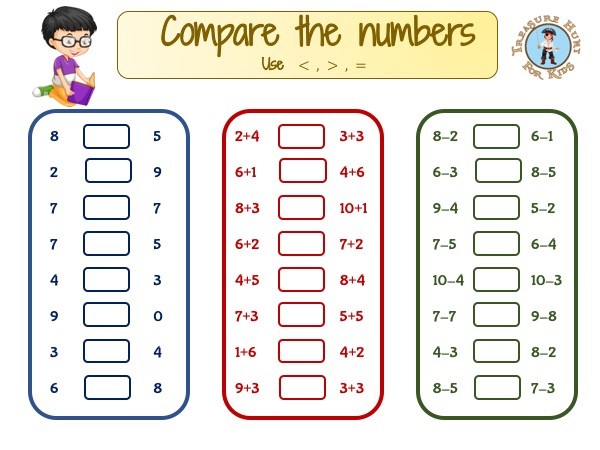 Comparing Numbers Up To 1 Million Worksheets K5 Learning Grade 4 