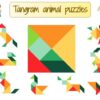 Tangram animal puzzles for kids to print