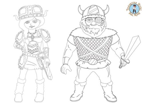 Viking coloring page for kids to print