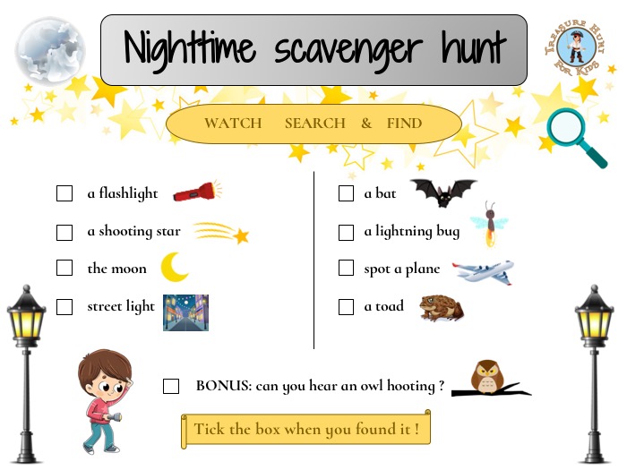 Nighttime scavenger hunt