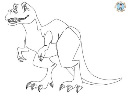 Dinosaur coloring page for kids to print