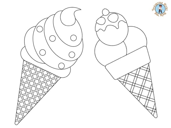 ice cream coloring page for kids