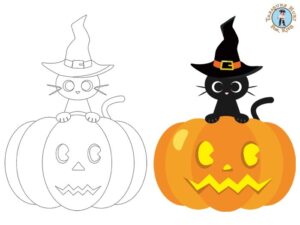 Halloween pumpkin coloring page