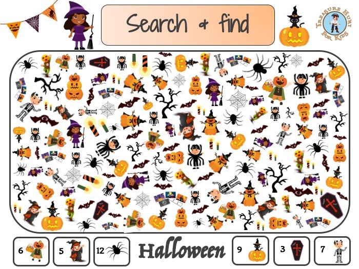 Halloween search and find activity
