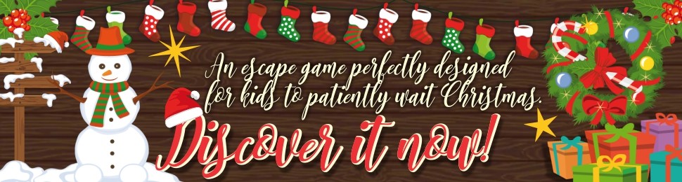 Christmas treasure hunt, mystery game and home escape room 