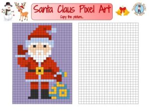 Christmas Pixel Art - Santa Claus - Treasure hunt 4 Kids - Free games