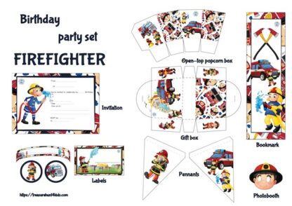 Firefighter birthday party printables