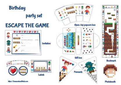 Video game birthday party printables to decorate your big event