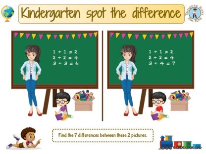 Kindergarten spot the difference game