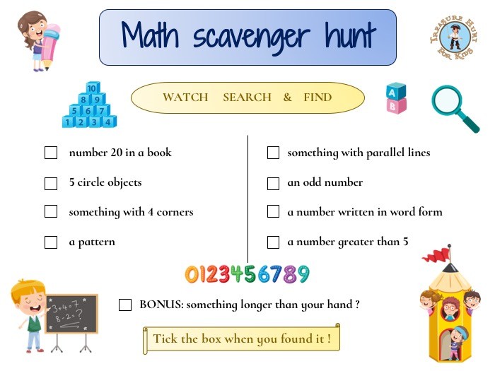 Math scavenger hunt