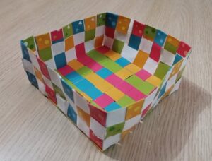 paper weaving with children