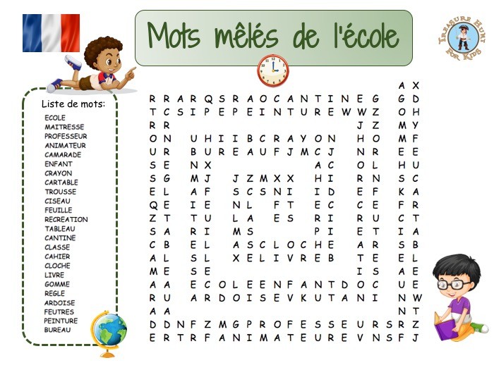 French Nature Word Scramble