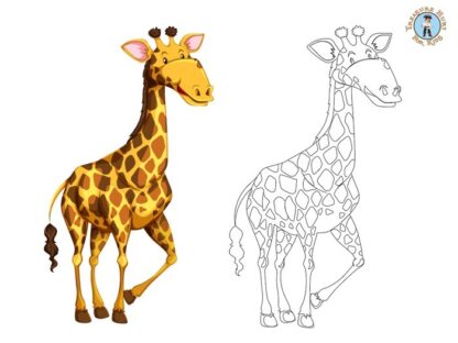 Giraffe printable coloring page
