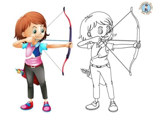 archery coloring page