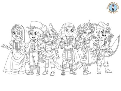 Carnival coloring page