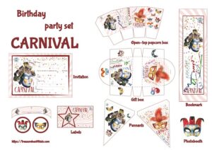 Carnival party printables for kids - Treasure hunt 4 Kids