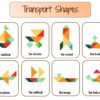 Easy tangram shapes for kids