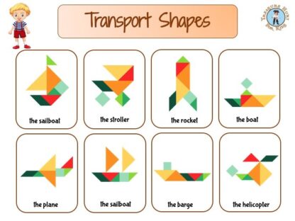 Easy tangram shapes for kids
