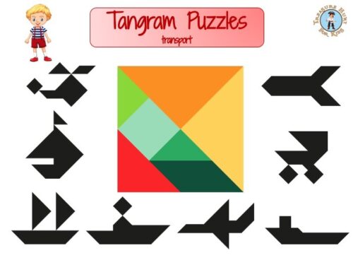 Printable tangram puzzles