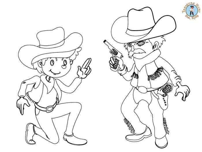 Western coloring page