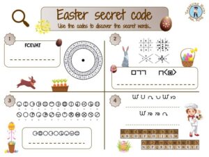 Easter secret code to print for kids