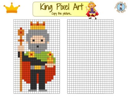 King Pixel art : free printable game