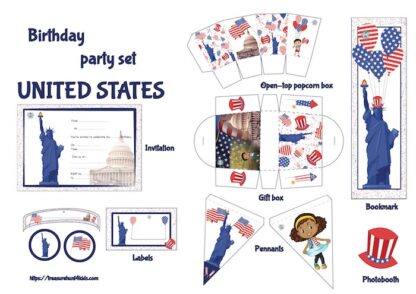 United States party supplies and decoration to print