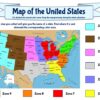 50 States map to print for treasure hunt