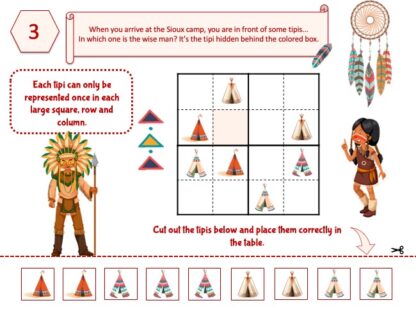 American Indian party game clue to print