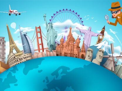 Around the world party game for kids