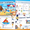 Beach investigation game for kids aged 6-7 years
