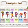 Detective investigation sheet for Christmas game