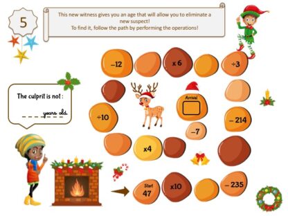 Clue for Christmas investigation: printable game for kids
