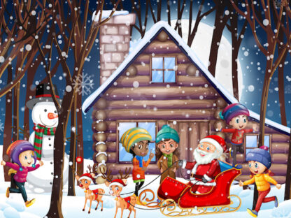 Christmas mystery game: help Santa Claus to find his reindeer