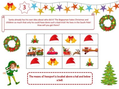 Christmas puzzle for kids to print
