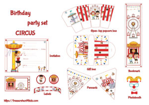 Circus birthday party set to print for kids!