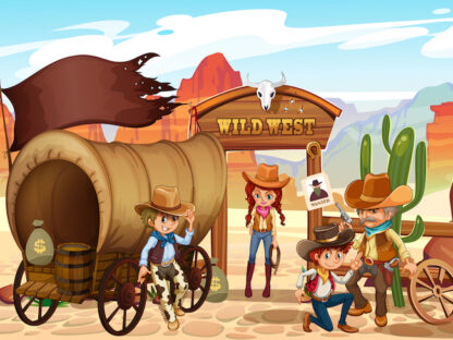 Cowboy treasure hunt game
