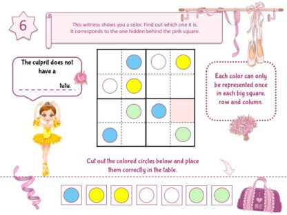 printable clue for kids birthday investigation game at the Dance School